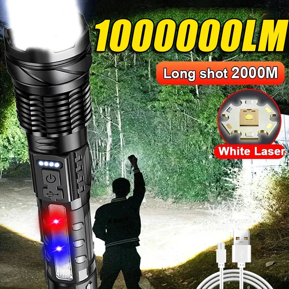 Outdoor Power Lights - Мощный светодиодный фонарик, перезаряжаемый фонарь для