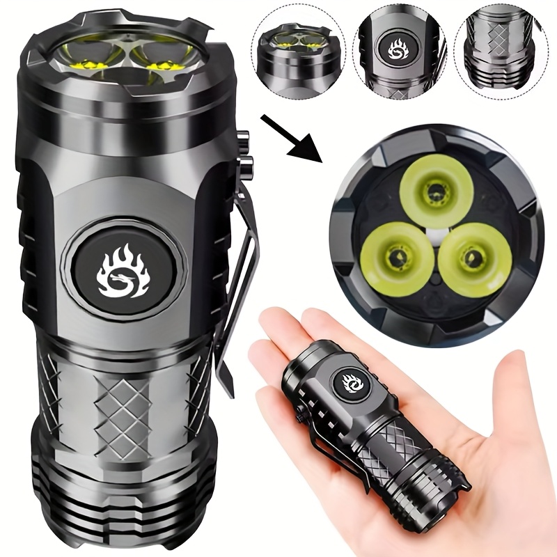 Outdoor Usb Power Supply - Портативный 3-светодиодный фонарик высокой яркости Type-c