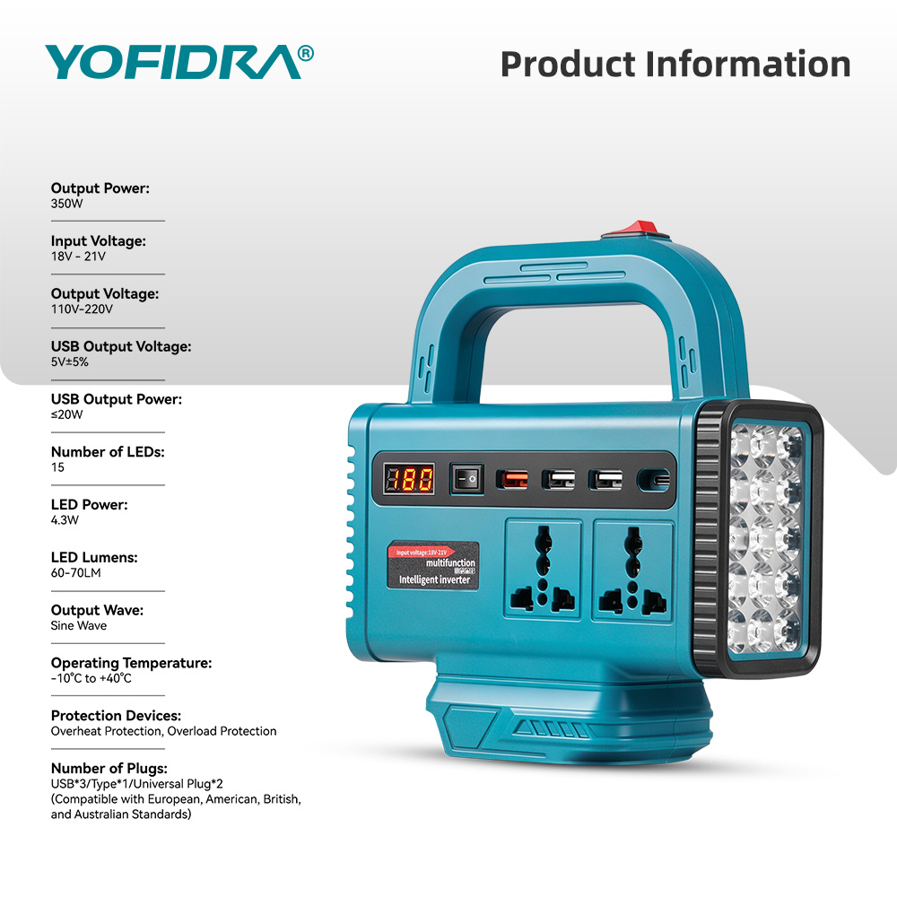Портативный инвертор YOFIDRA 2 – обзор и цена Outdoor Usb Power Supply